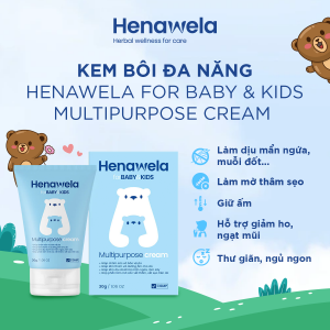 Kem bôi đa năng Henawela for BABY & KIDS Multipurpose cream dưỡng ẩm, làm dịu da, giữ ấm